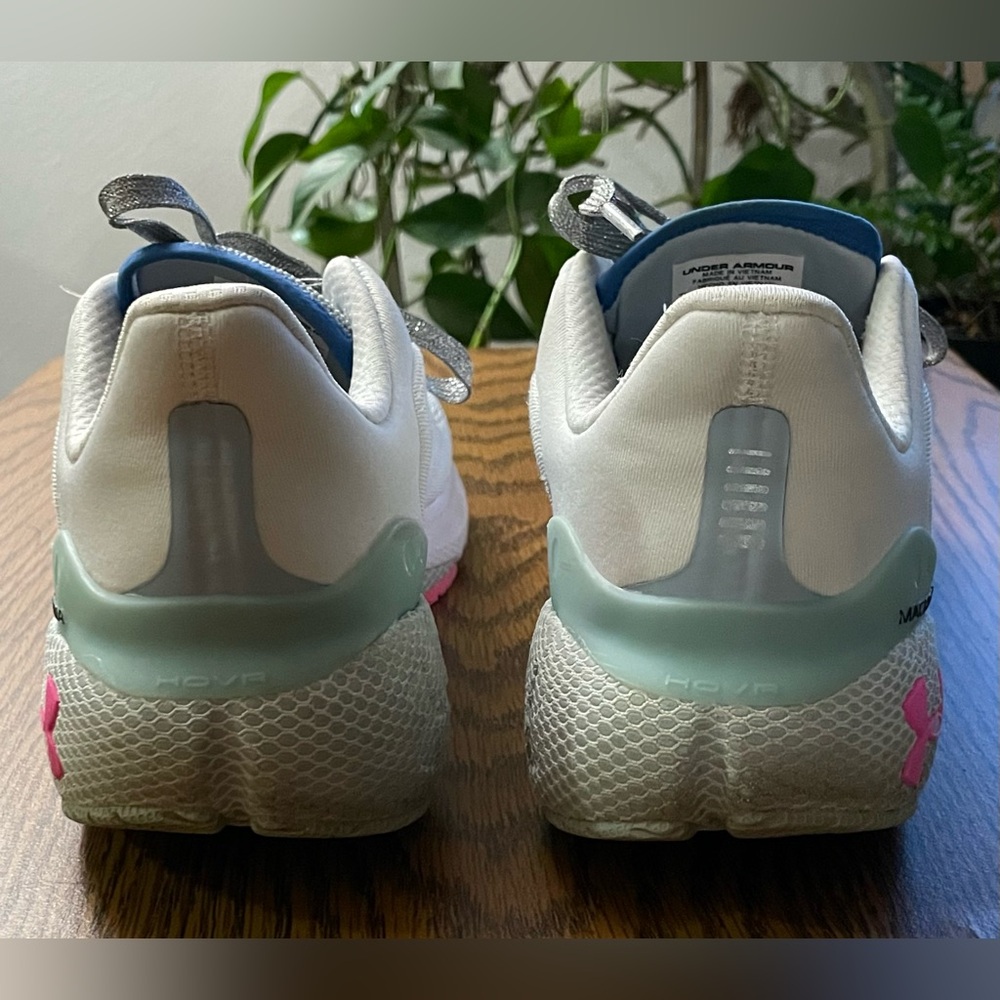 Under Armour White and Pink Athletic Sneakers - Picture 8 of 8